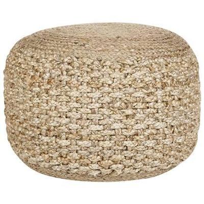 Beliani - DINNI - Poef - Beige - Jute Beliani - DINNI - Poef - Beige - Jute