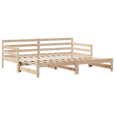 Slaapbank met onderschuifbed en lades zonder matras 80x200 cm - thumbnail