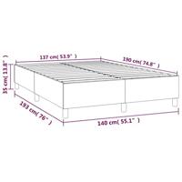 Boxspringframe fluweel donkergrijs 140x190 cm - thumbnail