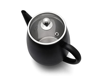 Bredemeijer Theepot 1,1l Duet Eva Mat Zwart - thumbnail
