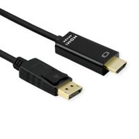 ROLINE DisplayPort Kabel DP - UHDTV, Dun, M/M, zwart, 3 m - thumbnail