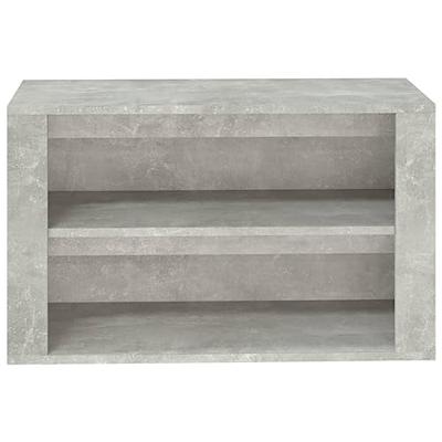 Schoenenkast 75x35x45 cm bewerkt hout betongrijs