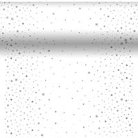 Duni dunicel 3-in-1 tafelloper silver stardust 40x4.8cm wit - thumbnail