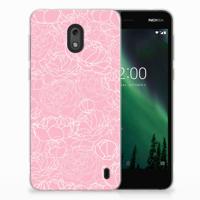 Nokia 2 TPU Case White Flowers - thumbnail