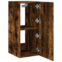 Tv-wandmeubel met LED-verlichting 30,5x35x70 cm gerookt eiken - thumbnail