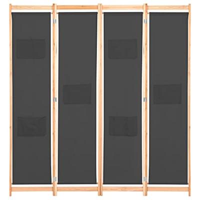 VidaXL Kamerscherm met 4 panelen 160x170x4 cm stof grijs VidaXL Kamerscherm met 4 panelen 160x170x4 cm stof grijs
