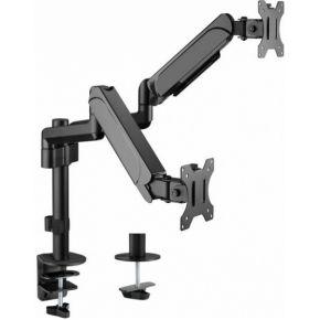 Equip 650133 17"-32" dual monitor desk mount bracket, clamp, 18 kg, 17" - 32", 100 x 100 mm, black