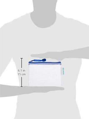 Opbergtas Tarifold met rits 175x125mm PVC blauw | 8 stuks