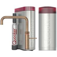Quooker Fusion Square Keukenkraan Set - Kokend Warm- en Koud Water - Messing Patina - Inclusief COMBI+ Reservoir & CUBE - Direct Gekoeld Bruisend Water - thumbnail