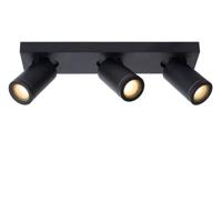 Lucide TAYLOR - Plafondspot Badkamer - LED Dim to warm - GU10 - 3x5W 2200K/3000K - IP44 - Zwart - thumbnail