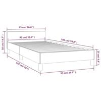 Bedframe met hoofdeinde fluweel donkergrijs 90x190 cm - thumbnail