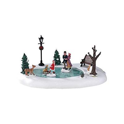 Lemax victorian skaters bewegende schaatsbaan Caddington Village 2019