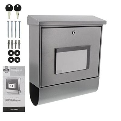 Burg Wächter 4400Si Malaga 4400 Si Brievenbus Plaatstaal Zilver Sleutelslot