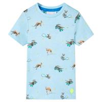 VidaXL Kindershirt 116 gemêleerd lichtblauw - thumbnail