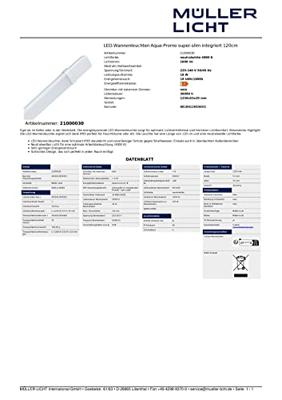 Müller-Licht LED-kuiplamp voor vochtige ruimte LED LED vast ingebouwd 18 W Neutraalwit - thumbnail