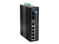 Level One 4x 10/100/1000Mbps PoE RJ45 Transceiver (Gigabit Combo, Gigabit Enterprise (100/1G), Terminal Block, Auto-Negotiation, Auto-MDI/MDIX, 12Gbps, 1024KB buffer, 48-55 VDC) - thumbnail
