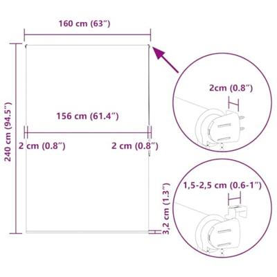 Doucherolgordijn 160x240 cm stofbreedte 156 cm