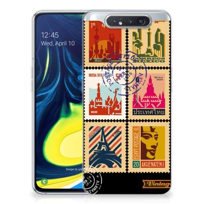 Samsung Galaxy A80 | Silliconen Back Cover | Postzegels Samsung Galaxy A80 | Silliconen Back Cover | Postzegels