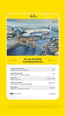 Heller 80315 DC6 Super Cloudmaster AF Bouwpakket Schaal 1:72