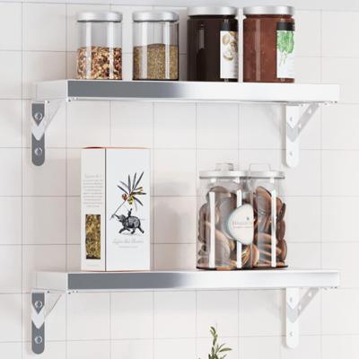 Plankdragers 4 st 15x2,5x11,5 cm roestvrijstaal zilverkleurig