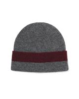 HEMA Herenbeanie grijs-rood - thumbnail