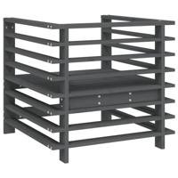 Tuinstoelen 2 st massief grenenhout grijs - thumbnail