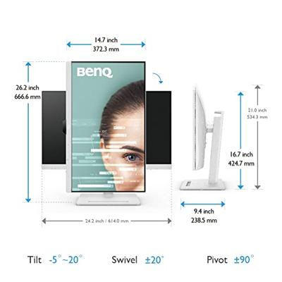 BenQ GW2790QT 27” 2K QHD USB-C ergonomische Eye-Care monitor, IPS, luidsprekers met geluidsfilter