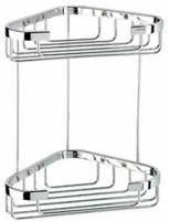 Geesa Basket Doucherek hoek dubbel 22cm Chroom 91185 - thumbnail
