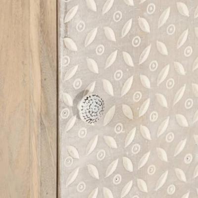 Nachtkastje 40x30x50 cm massief mangohout en ijzer Nachtkastje 40x30x50 cm massief mangohout en ijzer