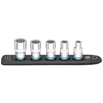 HAZET SmartRail · Flexibele kunststof opsteekstrip 900Z-SR/5 · 1/2 inch (12,5 mm) vierkant hol · Buitentwaalfkant tractieprofiel · 5-delig · 10 · 13 ·