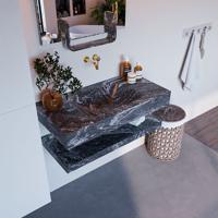 MONDIAZ ALAN-DLUX 90cm planchet Lava. Vrijhangende wastafel CLOUD midden zonder kraangat, kleur Lava. - thumbnail