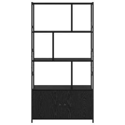 Boekenkast Zwart eiken 80 x 30 x 155,5 cm Bewerkt hout - thumbnail
