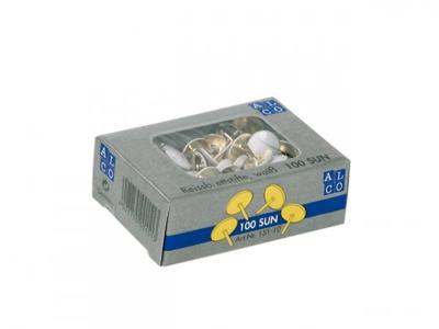 Alco AL-151-10 Punaises Sun 9,5mm Messing Doos A 100 Stuks Wit