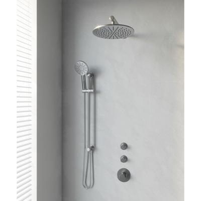 Brauer Brushed Edition Thermostatische Regendoucheset Inbouw - Hoofddouche 30 cm - Rechte Wandarm - Handdouche 3 Standen - Doucheslang - Geintegreerde Glijstang - Rvs