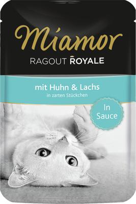 MIAMOR Ragout Royale Chicken and salmon in sauce - nat kattenvoer - 100g