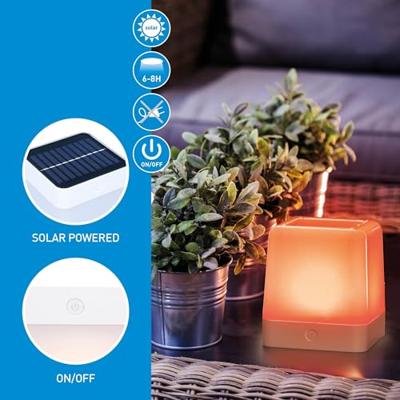 Grundig solar lamp tuinverlichting op zonne energie wit/oranje/blauw/groen licht tot 8 uur licht