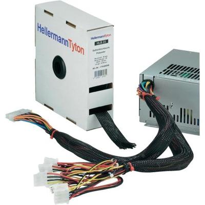 HellermannTyton 170-80350 HLB35-PET-BK Gevlochten slang Zwart Polyester 18 tot 18 mm 10 m