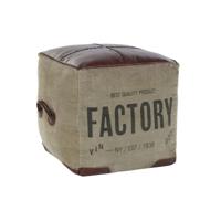 Voetensteun DKD Home Decor 46 x 40 x 40 cm Beige Bruin Vintage - thumbnail