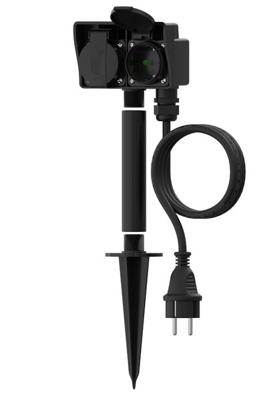 Tuincontactdoos 2-voudig met grondpin Tuincontactdoos 2-voudig met grondpin