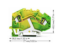 WAGO 781-607 Aardingsklem 6 mm Spanveer Toewijzing: Terre Groen, Geel 50 stuk(s) - thumbnail