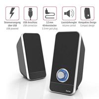 PC-luidsprekers Hama 00173133 Zwart 6 W 4 W - thumbnail
