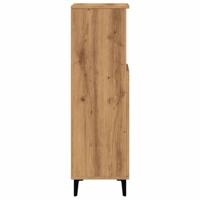 Badkamerkast 30x30x100 cm bewerkt hout artisanaal eikenkleurig - thumbnail