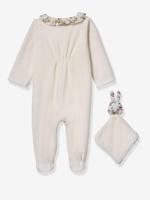 Babypakje met knuffel wit - thumbnail