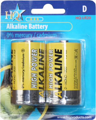 D Batterijen, 2 stuks in blister