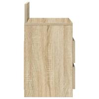 Nachtkastje met 2 lades 40x33x60 cm sonoma eikenkleurig - thumbnail
