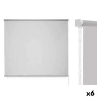 Rolgordijn 180 x 180 cm Grijs Stof Plastic (6 Stuks) - thumbnail