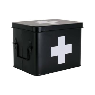 Present Time SCATOLA MEDICINALI, zwart, 21,5 x 15,5 x 16 cm