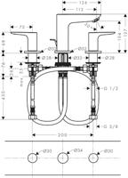 Hansgrohe Wastafelmengkraan Talis E 3-Gats Met Trekwaste Mat Wit - thumbnail