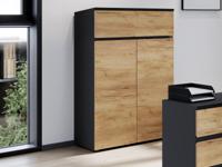 Commode LISSAO 2 deuren 1 lade navarra eik/grafiet - thumbnail