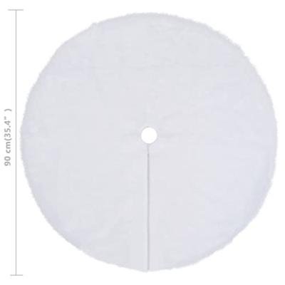 VidaXL Kerstboomrok wit 90 cm imitatiebont